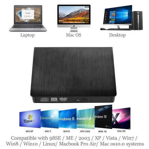 Slim external dvd rom drive - cd/dvd,